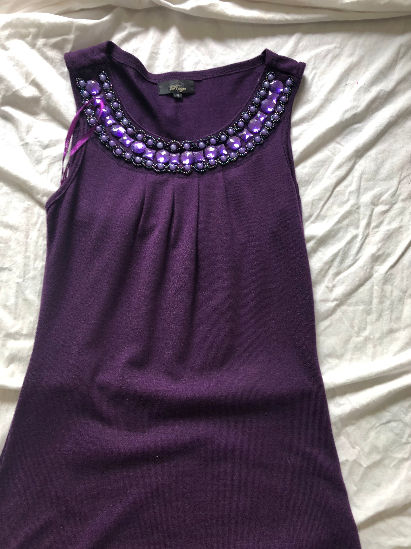 Purple vintage embellished dress