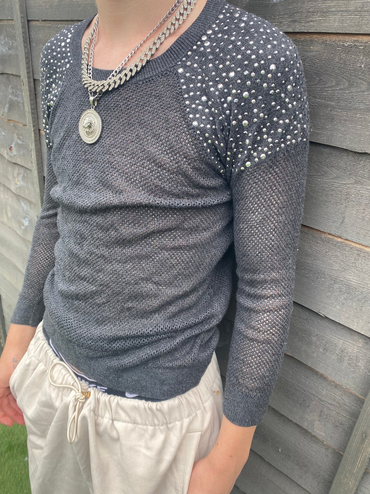 Vintage studded long sleeve