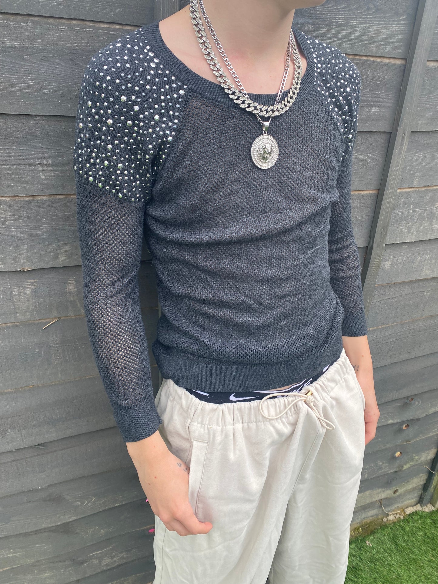Vintage studded long sleeve