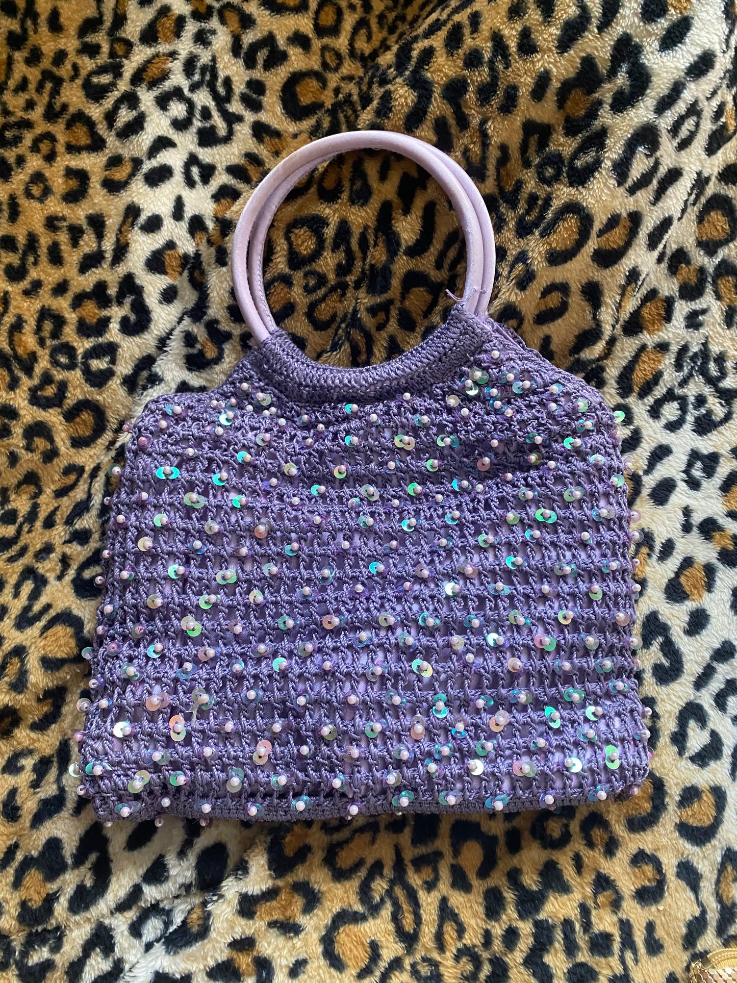 Vintage beaded embroided handbag