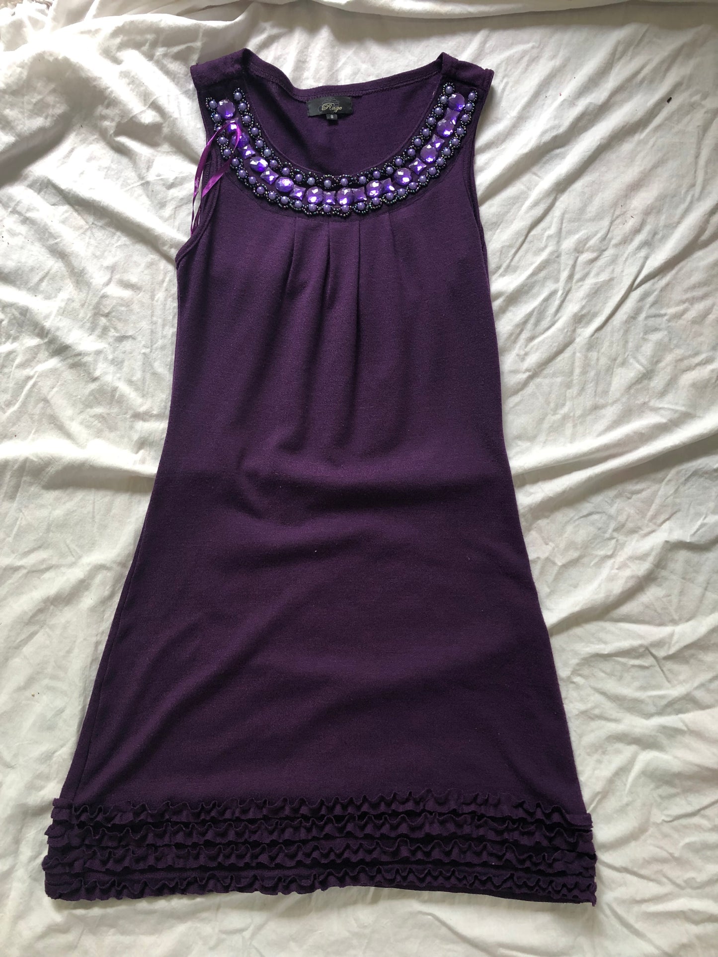 Purple vintage embellished dress