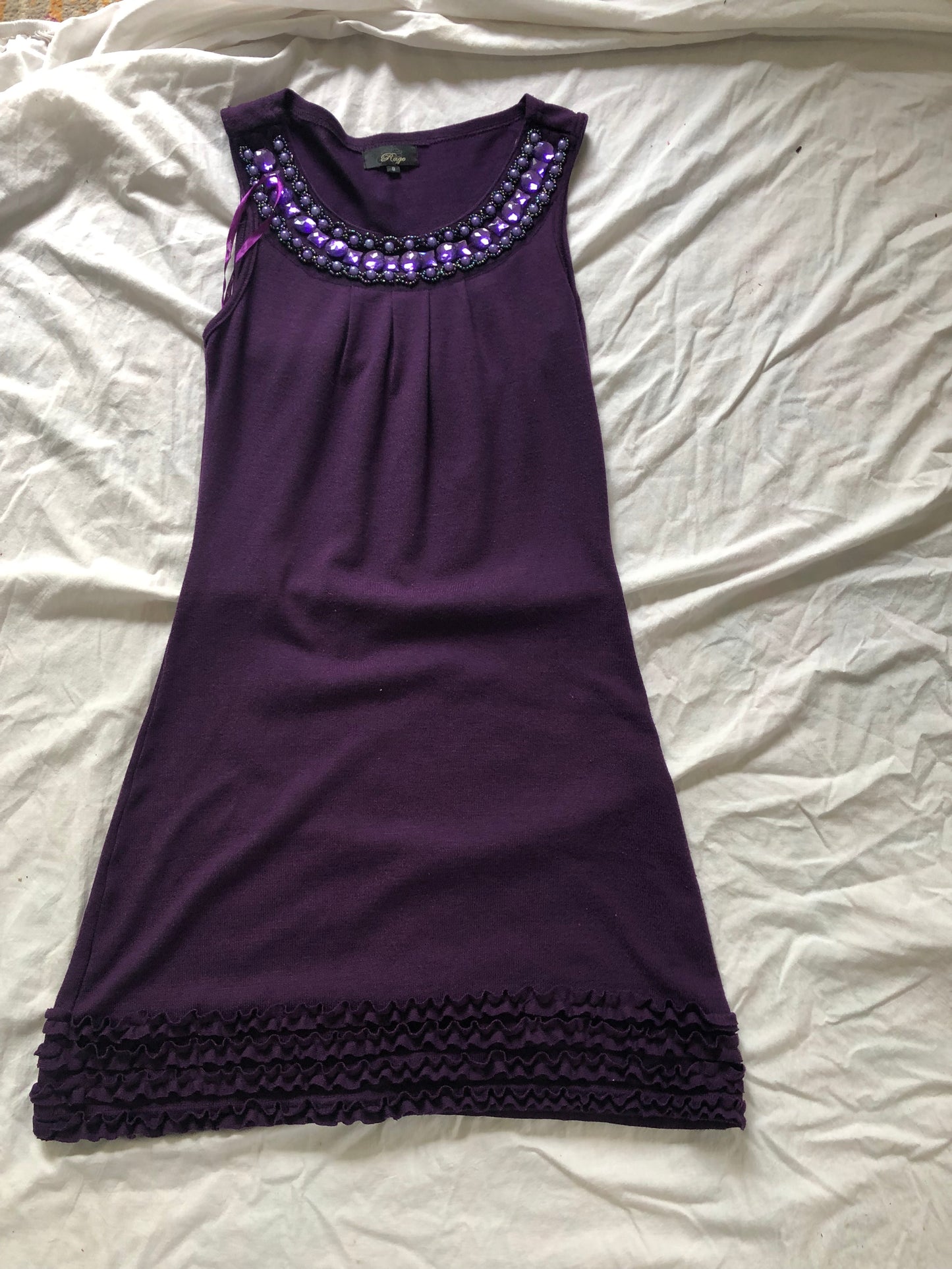 Purple vintage embellished dress