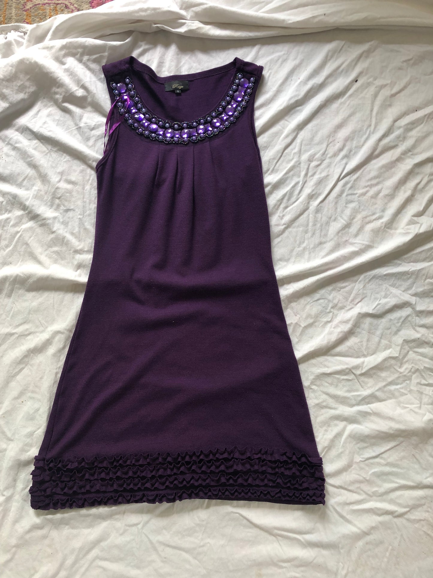 Purple vintage embellished dress