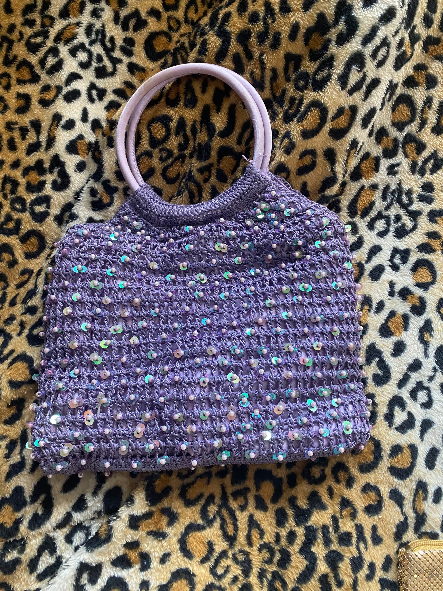 Vintage beaded embroided handbag