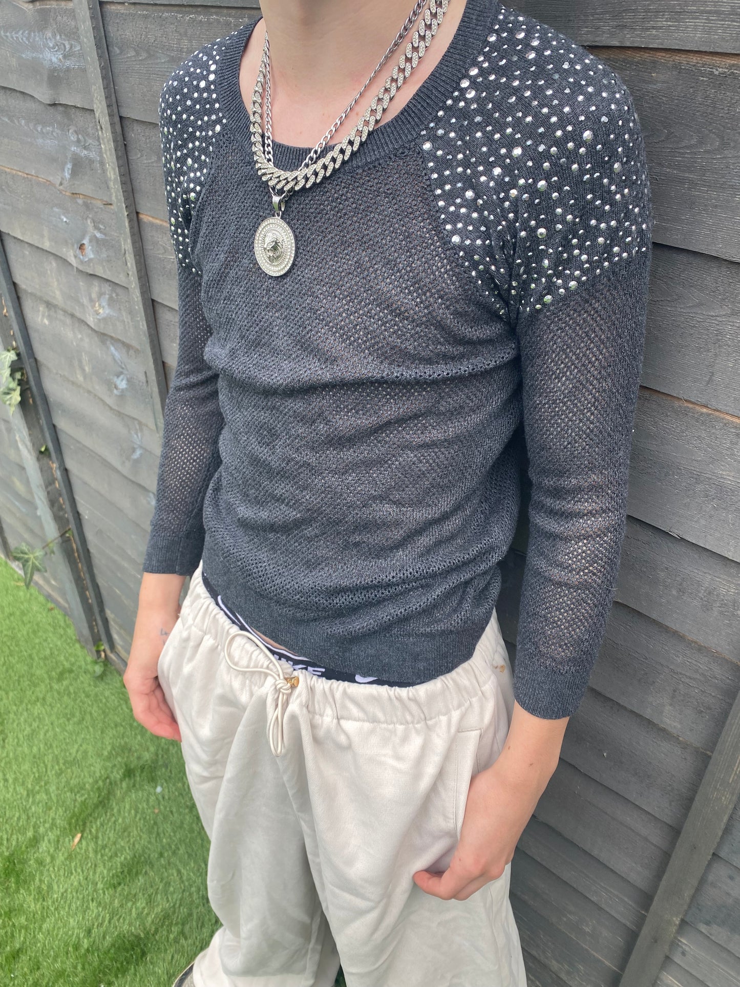 Vintage studded long sleeve