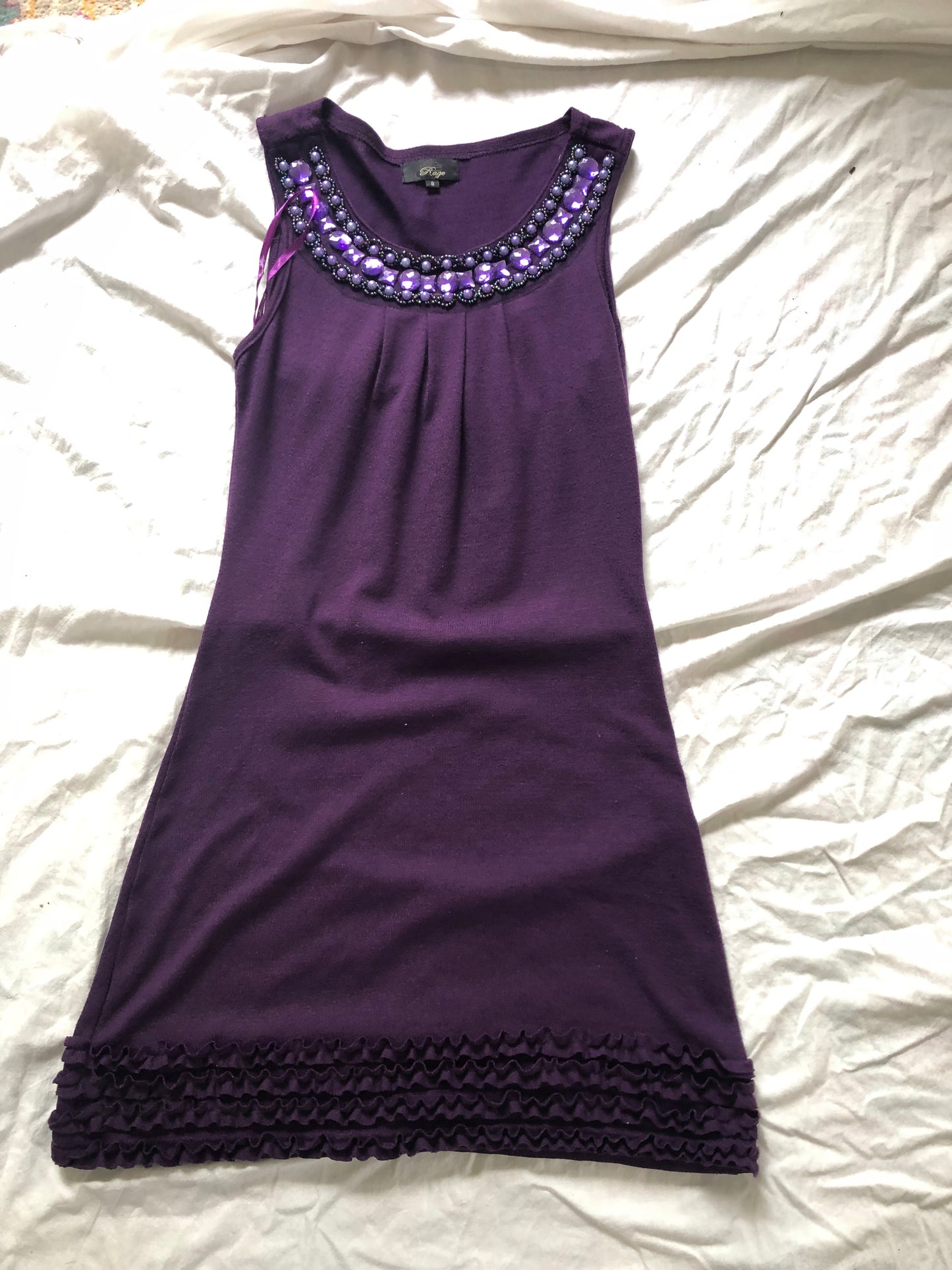 Purple vintage embellished dress