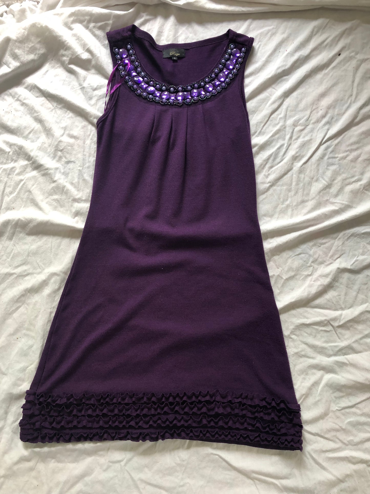 Purple vintage embellished dress