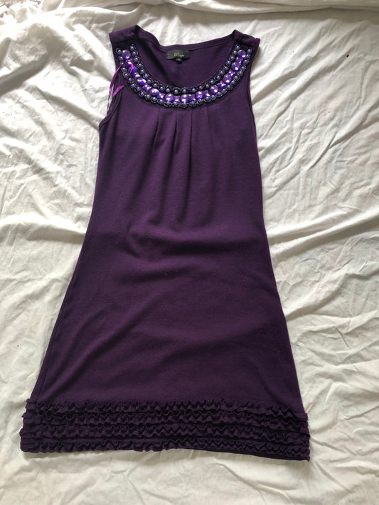 Purple vintage embellished dress