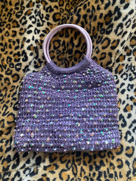 Vintage beaded embroided handbag