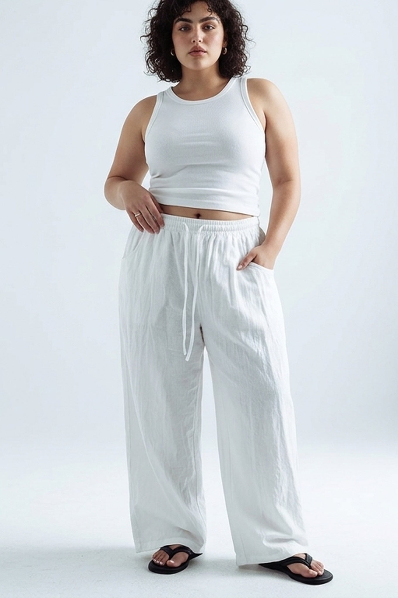 Alari pants-white